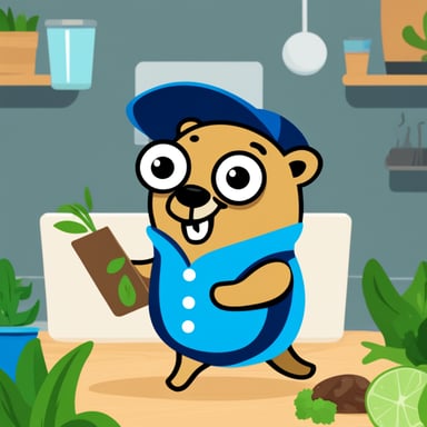 Happy Go Blue Gopher as a HelloFresh developer