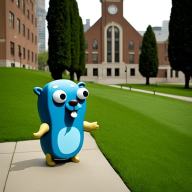 In the town, the Go Blue Gopher became a beloved figure.