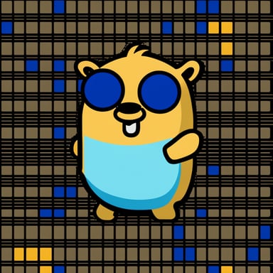 Create Go Blue Gopher in C64 style, using just 16 colours at a resolution of 160 x 200.