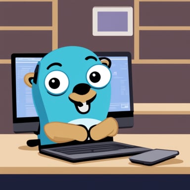 The Go Blue Gopher is learning PHP to enhance its coding skills.
