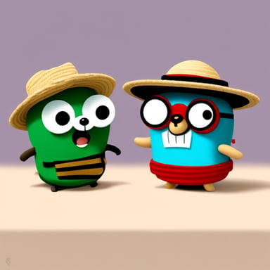 Go Blue Gopher as Zoro or Luffy with Straw Hats.