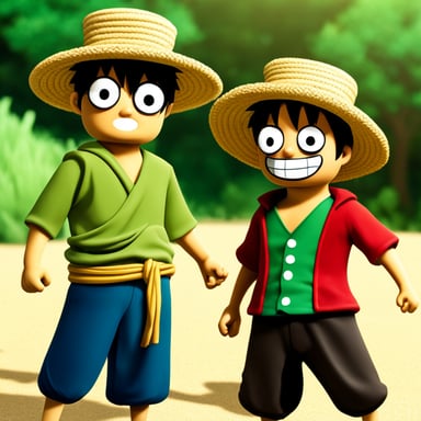 Go Blue Gopher as Zoro or Luffy with Straw Hats.
