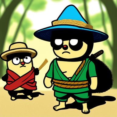 Go Blue Gopher as Zoro or Luffy with Straw Hats.