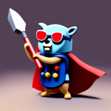 Go blue gopher as Thor with his hammer.