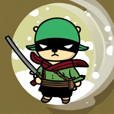 Go Blue Gopher as Roronoa Zoro.