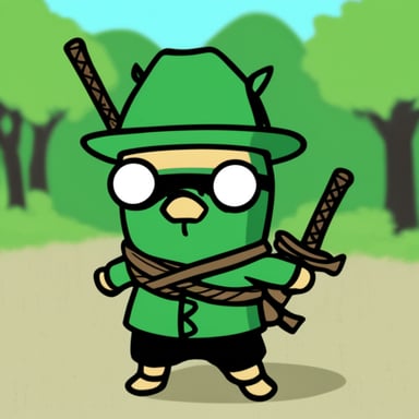 Go Blue Gopher as Roronoa Zoro.