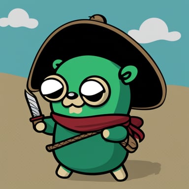 Go Blue Gopher as Roronoa Zoro.