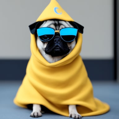 Go Blue Gopher as Livi the pug.