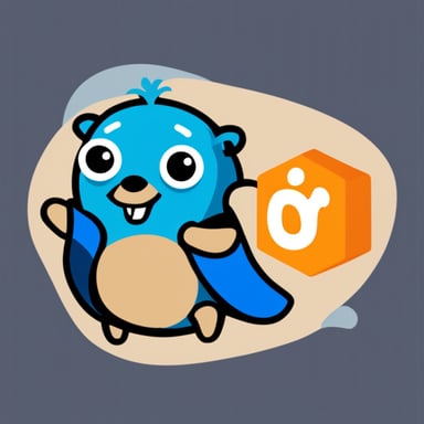 Go Blue Gopher hugging a Kubernetes logo