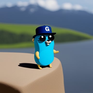 Go Blue Gopher, with GO BLUE GOPHER PPLS written on its hat.