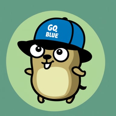 Go Blue Gopher, with GO BLUE GOPHER PPLS written on its hat.