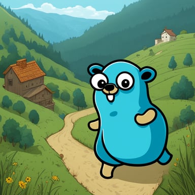 Go Blue Gopher from Galicia in 2D