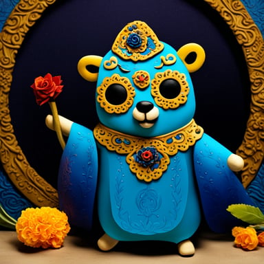 Go Blue Gopher at Mexican Dia de los Muertos.