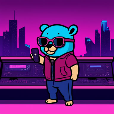 Go Blue Gopher punk synthwave