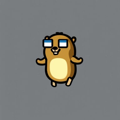 Go Blue Gopher in pixel art