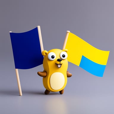 Go Blue Gopher with flag Sweden on Montessori