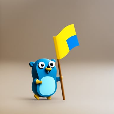 Go Blue Gopher with flag Sweden on Montessori