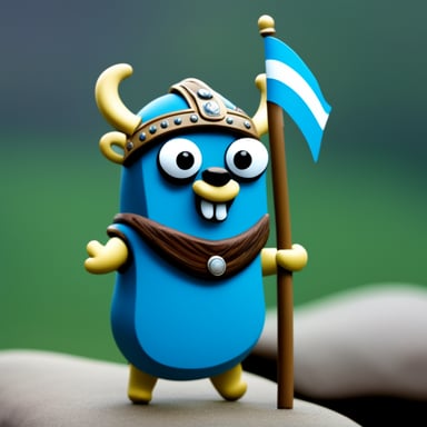 Go Blue Gopher looks like a Viking in Sweden.