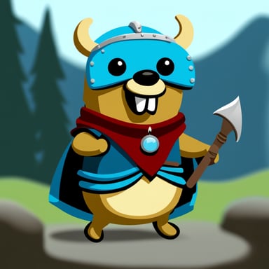 Go Blue Gopher looks like a Viking in Sweden.