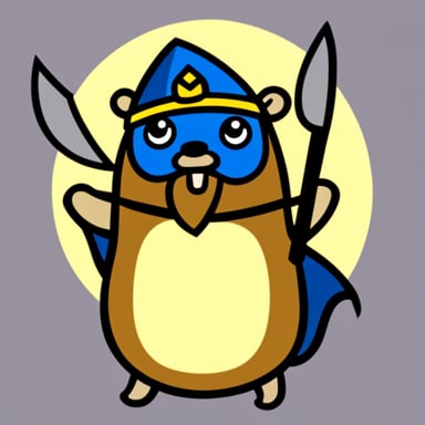 Go Blue Gopher looks like a Viking in Sweden.
