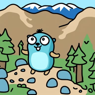 Go Blue Gopher on mountain