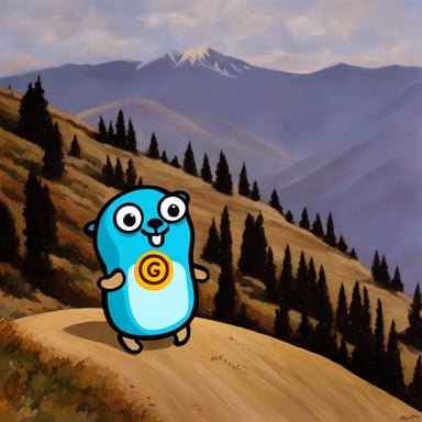 Go Blue Gopher on mountain