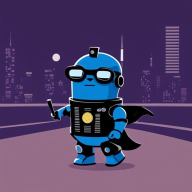 go blue gopher as RoboCop
