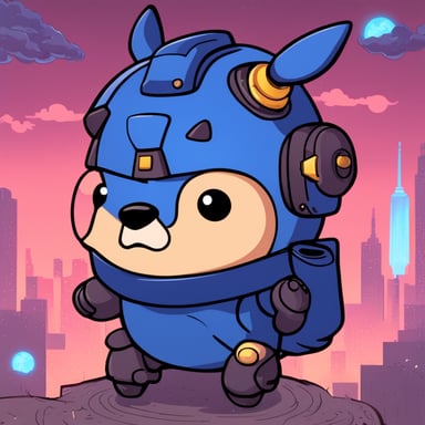 Mecha Go Blue Gopher