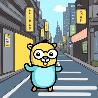 Go Blue Gopher explores Tokyo.