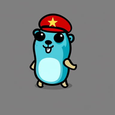 Create Go Blue Gopher as a Soviet gopher.