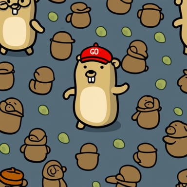 Create Go Blue Gopher as a Soviet gopher.
