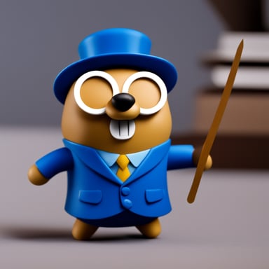 Create Go Blue Gopher as a Lenin-like character.