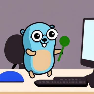 Go Blue Gopher learns programming.