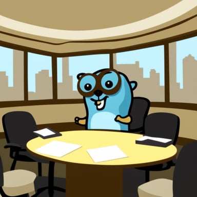 Go Blue Gopher enjoys Monday meetings.