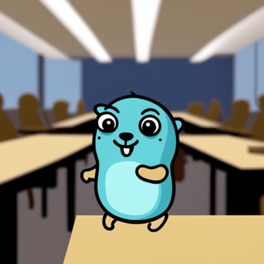 Go Blue Gopher enjoys Monday meetings.