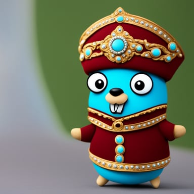 Go Blue Gopher with traditional Turkish clothing.