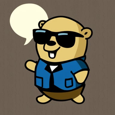 Go Blue Gopher as Max Payne.