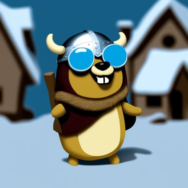 Go Blue Gopher as a Swedish Viking.