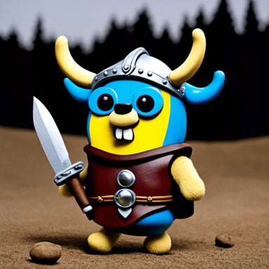 Go Blue Gopher as a Swedish Viking.
