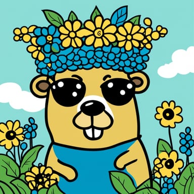 Go Blue Gopher is celebrating midsummer in Sweden with a flower crown.