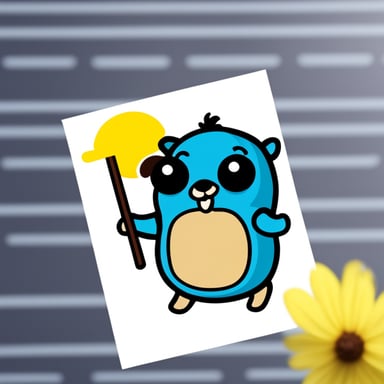 Go blue gopher as a cute sticker brightens up any surface it's placed on, spreading cheer and team spirit.