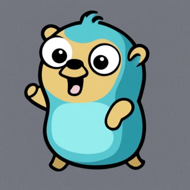 Sticker of Go Blue Gopher sweating a lot due to the hot weather.