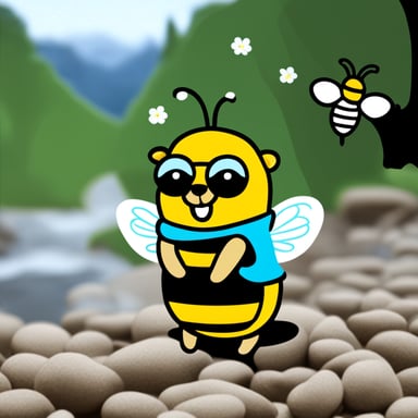 Go Blue Gopher wearing a bee costume.