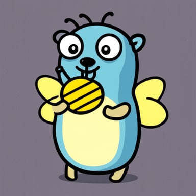 Go Blue Gopher wearing a bee costume.