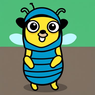Go Blue Gopher wearing a bee costume.