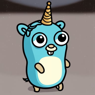Go Blue Gopher as Unicorn Gopher