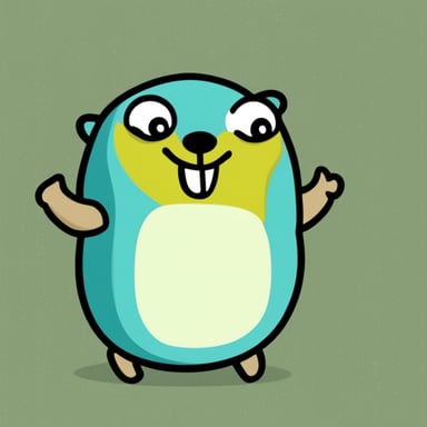 Go Blue Gopher with a happy face