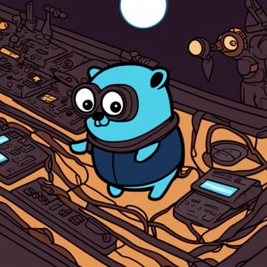 Go Blue Gopher goes to a techno club in Berlin.