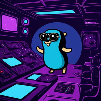 Go Blue Gopher goes to a techno club in Berlin.