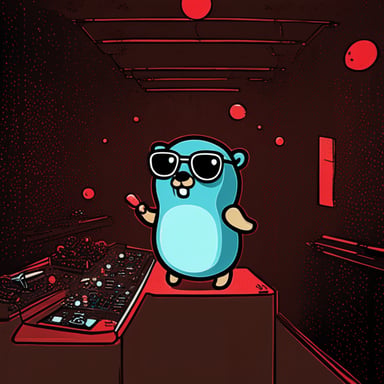 Go Blue Gopher goes to a techno club in Berlin.